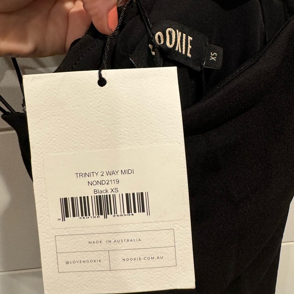 NWT Nookie black 2 way Trinity midi dress - Picture 5 of 7
